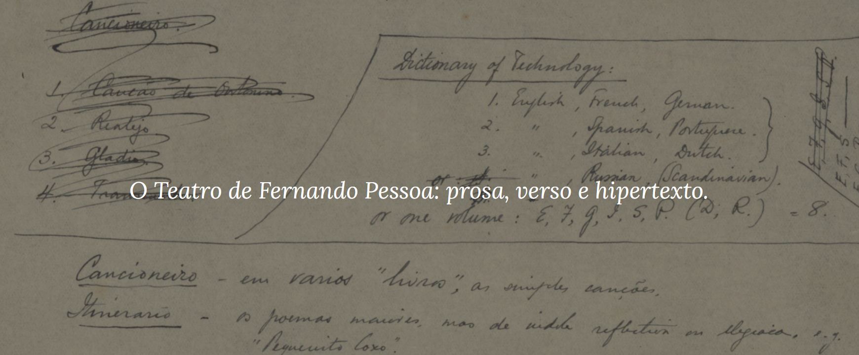 Colóquio Internacional: O teatro de Fernando Pessoa: prosa, verso e hipertexto