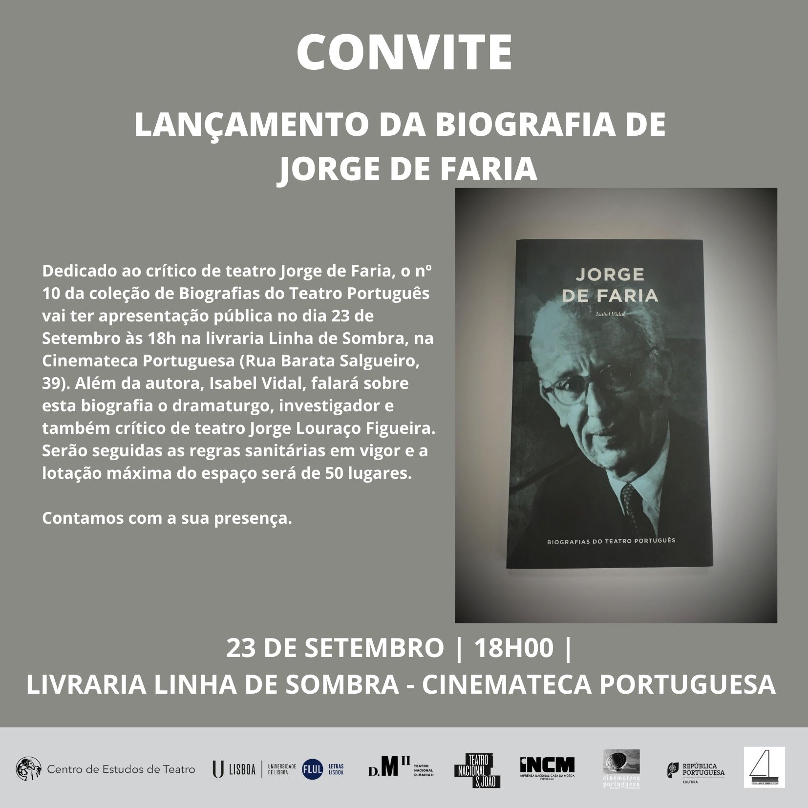 Lançamento da Biografia de Jorge de Faria